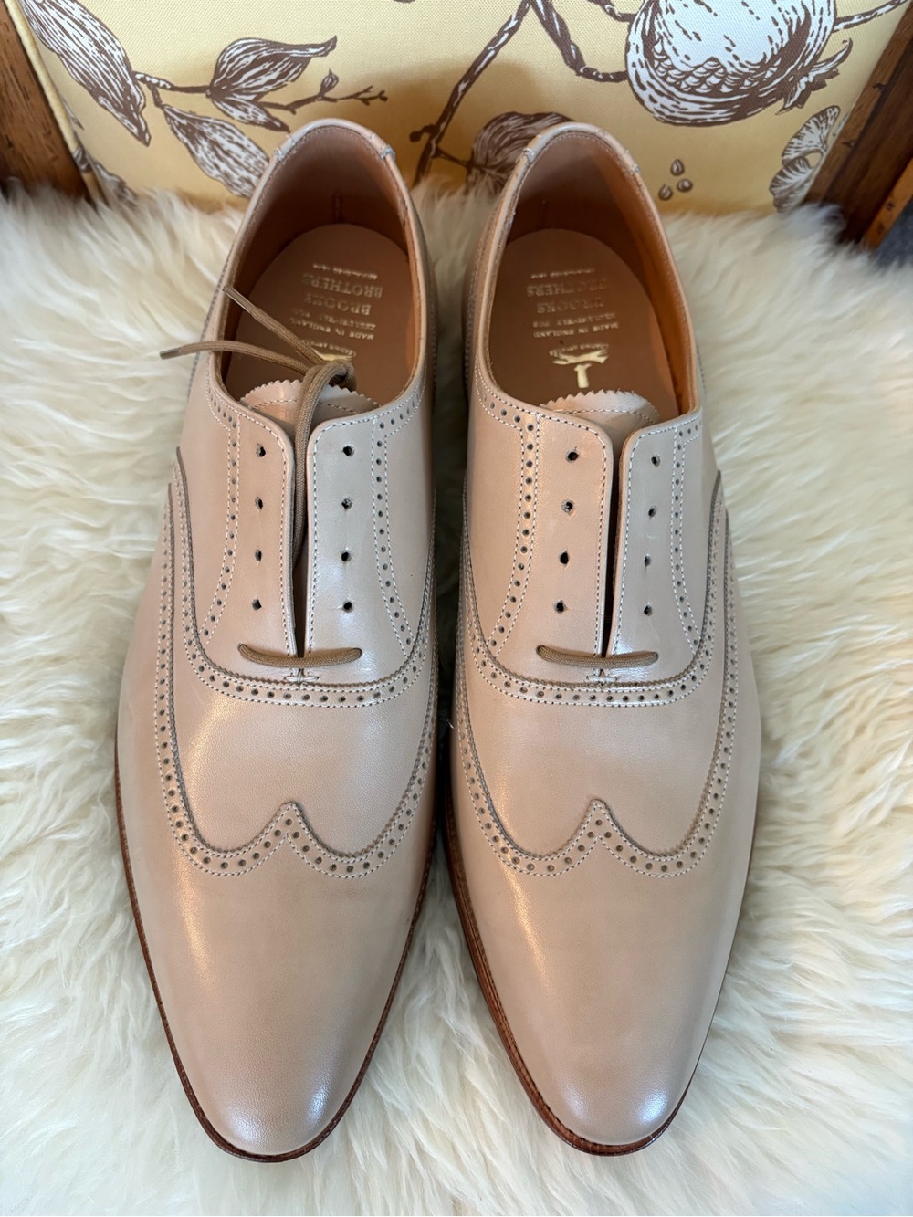 NEW!! Peal & Co x Brooks Brothers Men's Wingtip Dress Shoes